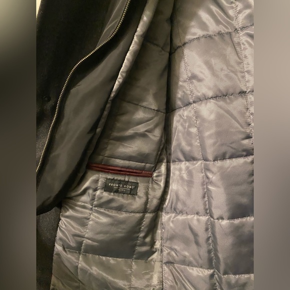 Pronto Uomo Charcoal Pea Coat - Picture 2 of 4